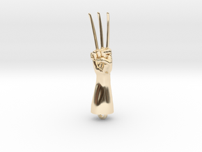 Logan Wolverine claws pendant in 14k Gold Plated Brass