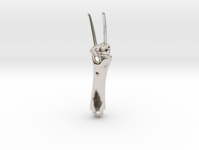 X-23 logan claws pendant  in Rhodium Plated Brass