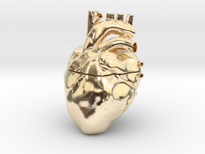 Heart Shaped Box in 14k Gold Plated Brass