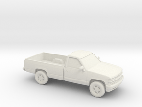 1/87 1989-98 Chevrolet Silverado Single Cab Long B in White Natural Versatile Plastic