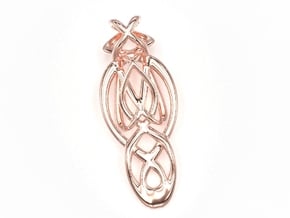 Infinity pendant knot in Polished Bronze