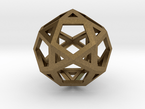IcosiDodecahedron 1.5" in Natural Bronze