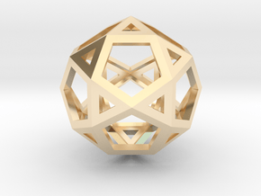 IcosiDodecahedron 1.5" in 14K Yellow Gold
