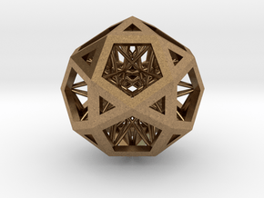 Super IcosiDodecahedron 1.5" in Natural Brass