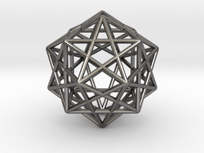 Star Faced Dodecahedron in Polished Nickel Steel