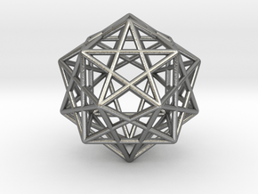 Star Faced Dodecahedron in Natural Silver
