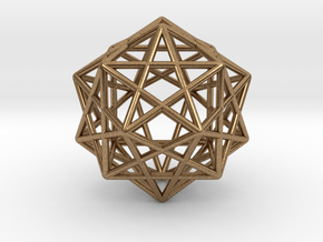Star Faced Dodecahedron in Natural Brass