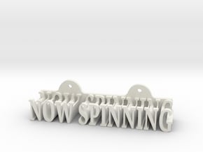 Now Spinning - Vinyl sleeve wall mount in White Natural Versatile Plastic