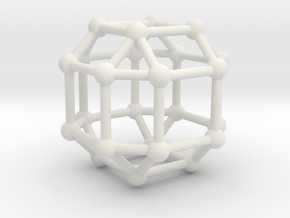 UNIVERSO RhombiCubeOctahedron in White Natural Versatile Plastic