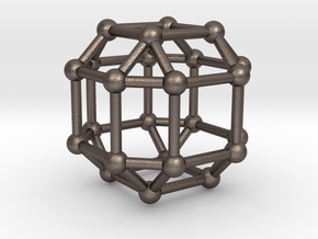 UNIVERSO RhombiCubeOctahedron in Polished Bronzed Silver Steel