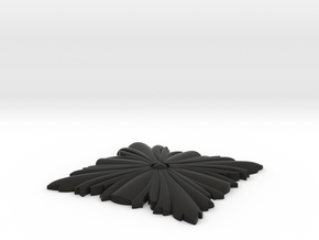 Newel Post Pendant Leaf in Black Natural Versatile Plastic: Small
