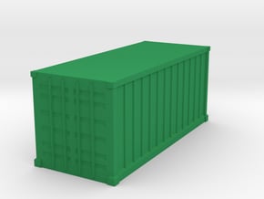 Shipping Container, Standard 20 foot in Green Processed Versatile Plastic: 1:64 - S