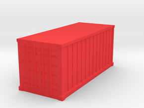 Shipping Container, Standard 20 foot (Hollow) in Red Processed Versatile Plastic: 1:64 - S