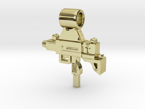 Uzi Pendant in 18k Gold Plated Brass: Small