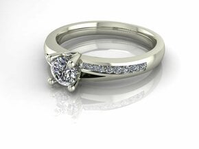Classic Solitaire 8 NO STONES SUPPLIED in Fine Detail Polished Silver