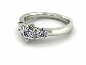 Classic Solitaire 9 NO STONES SUPPLIED in Fine Detail Polished Silver