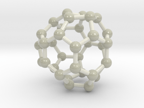 0021 Fullerene c34-6 c3v in Glossy Full Color Sandstone
