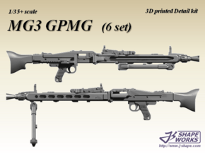 1/35+ MG3 GPMG (6 set) in Smoothest Fine Detail Plastic: 1:35