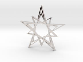 Arabesque: Solar Star in Rhodium Plated Brass