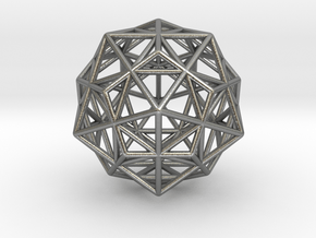 Stellated IcosiDodecahedron in Natural Silver