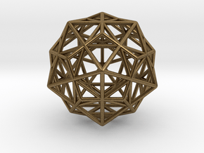Stellated IcosiDodecahedron in Natural Bronze