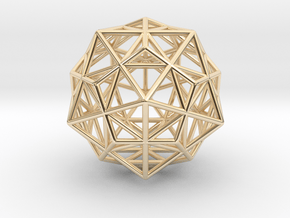 Stellated IcosiDodecahedron in 14k Gold Plated Brass