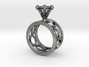 Ring Byzantinium Wide in Polished Silver: 5.5 / 50.25