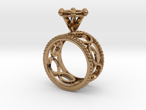 Ring Byzantinium Wide in Polished Brass: 5.5 / 50.25