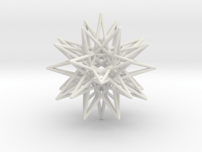 IcosiDodecahedral Star 1.5" in White Natural Versatile Plastic