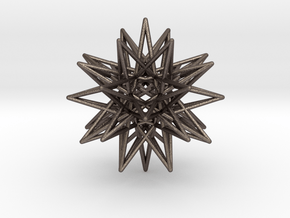 IcosiDodecahedral Star 1.5" in Polished Bronzed Silver Steel