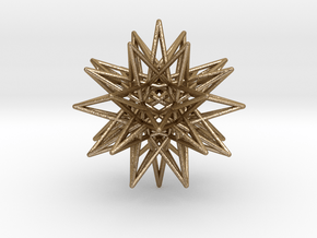 IcosiDodecahedral Star 1.5" in Polished Gold Steel