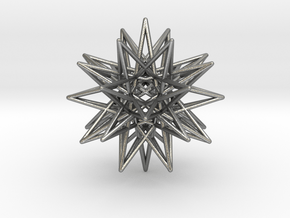 IcosiDodecahedral Star 1.5" in Natural Silver