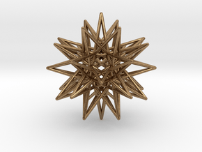 IcosiDodecahedral Star 1.5" in Natural Brass