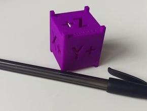 Mini Cubesat Reference Cube Model in Purple Processed Versatile Plastic