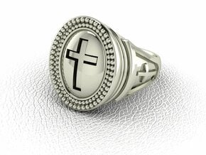 Pastor ring in 14k White Gold