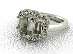 Vintage classic NO STONES SUPPLIED in 14k White Gold