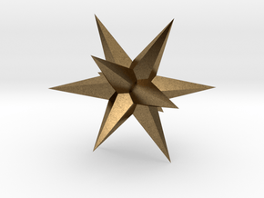 Star - Stellated Dodecahedron in Natural Bronze: Small
