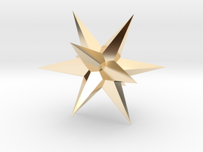 Star - Stellated Dodecahedron in 14K Yellow Gold: Small