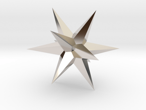 Star - Stellated Dodecahedron in Platinum: Small