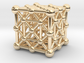 UNIVERSO Cube 30mm in 14K Yellow Gold