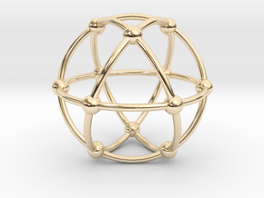Genesa Crystal in 14k Gold Plated Brass