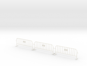 3x PACK 1:50 Small construction fence in White Processed Versatile Plastic