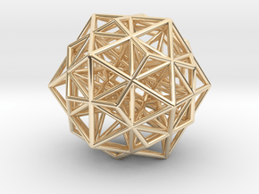 Super Stellated IcosiDodecahedron 1.4" in 14K Yellow Gold