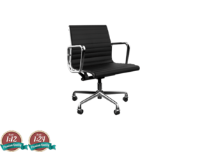 Miniature Eames Aluminium Group Management Chair in Smooth Fine Detail Plastic: 1:24