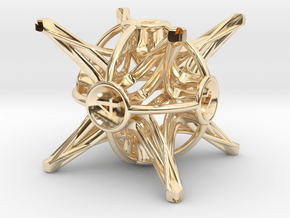 Crowns D6 in 14k Gold Plated Brass