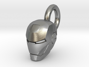 Ironman Helmet Charm in Natural Silver