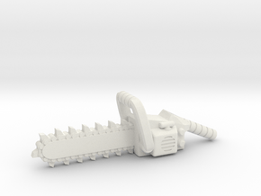 Chainsaw, 1:18 Scale, 3mm grips in White Natural Versatile Plastic