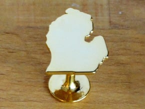 Michigan State Cufflinks in 14k Gold Plated Brass