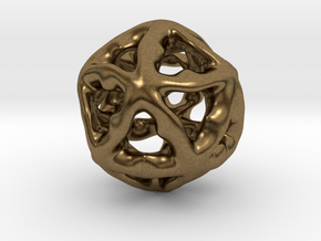 Math Art - Alien Ball Pendant in Natural Bronze