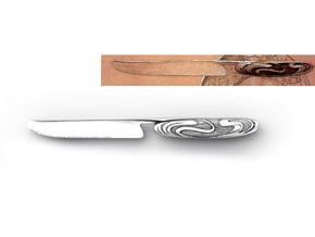 Mucha Exclusive Knife in Polished and Bronzed Black Steel